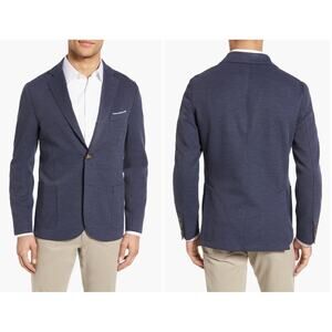 Eleventy Slim Fit Jersey Sport Coat in Denim Mens 52R EU